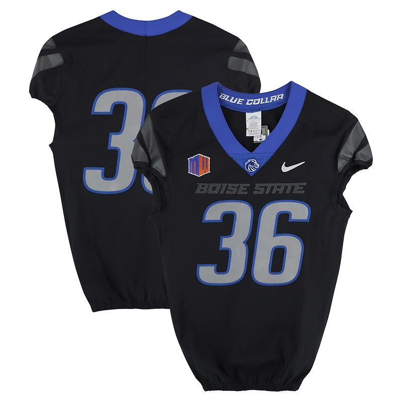 Boise State Broncos Team-Issued #36 Black Nike Jersey from the Football Program - Size 38