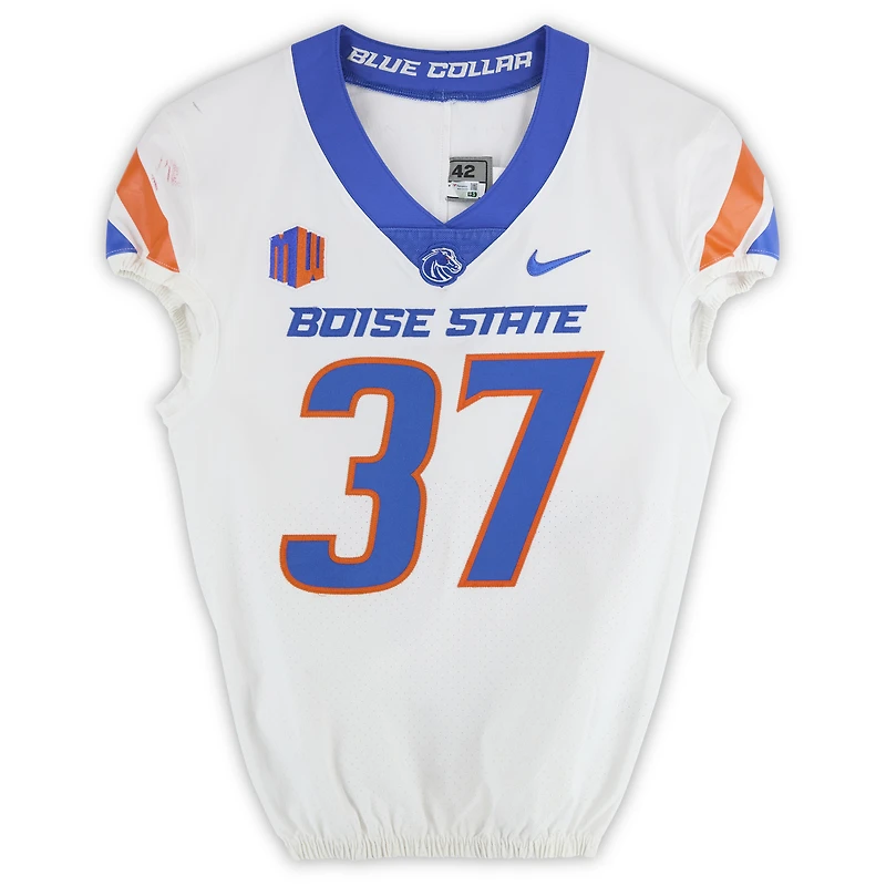 Maillot Nike blanc n° 37 des Broncos de Boise State, édition football, taille 42