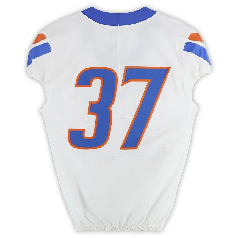 Boise State Broncos Team-Issued #37 White Nike Jersey from the Football Program - Size 42