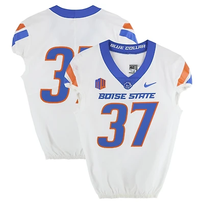 Boise State Broncos Team-Issued #37 White Nike Jersey from the Football Program - Size 42