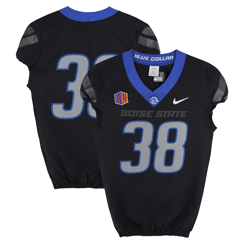 Boise State Broncos Team-Issued #38 Black Nike Jersey from the Football Program - Size 40