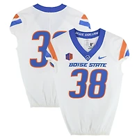 Boise State Broncos Team-Issued #38 White Nike Jersey from the Football Program - Size 40