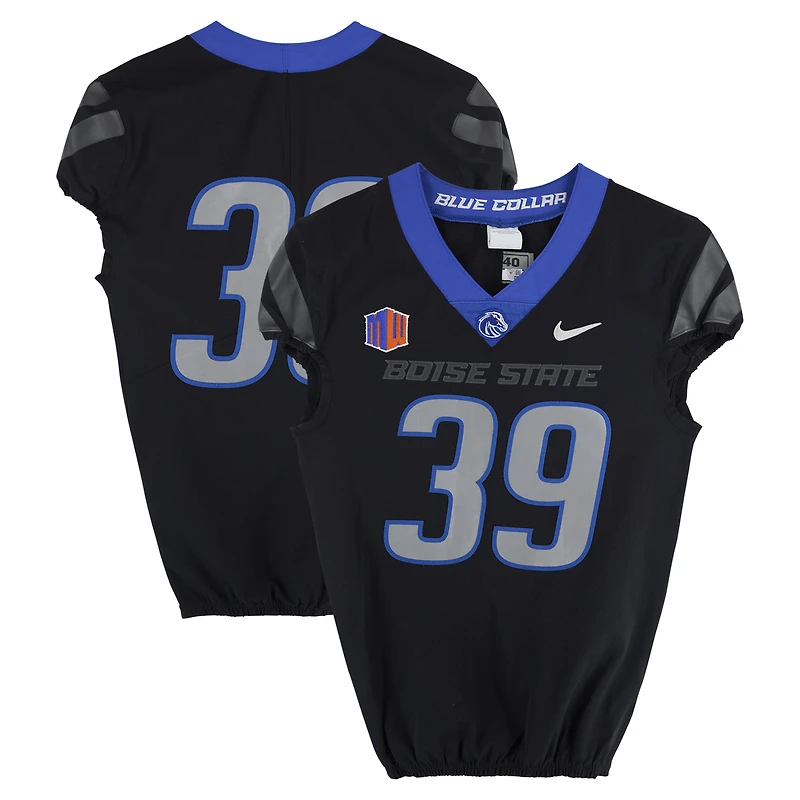Boise State Broncos Team-Issued #39 Black Nike Jersey from the Football Program - Size 40