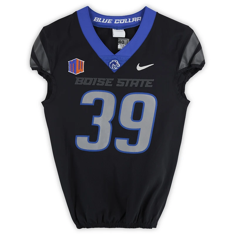 Boise State Broncos Team-Issued #39 Black Nike Jersey from the Football Program - Size 40