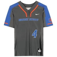 Boise State Broncos Team-Issued #4 Gray Jersey from the Softball Program - Size M