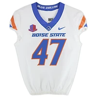 Boise State Broncos Team-Issued #47 White Nike Jersey from the Football Program - Size 44