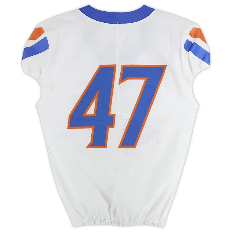 Boise State Broncos Team-Issued #47 White Nike Jersey from the Football Program - Size 44