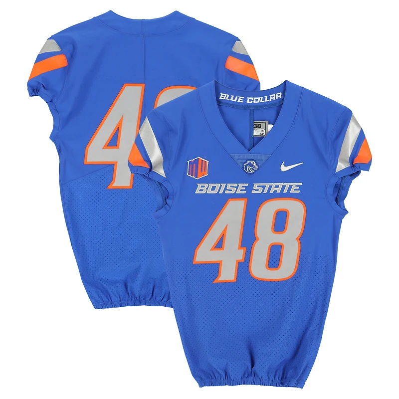 Boise State Broncos Team-Issued #48 Royal Nike Jersey from the Football Program - Size 38