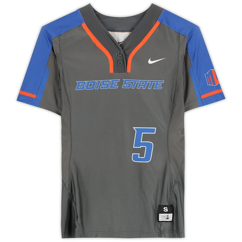 Boise State Broncos Team-Issued #5 Gray Jersey from the Softball Program - Size S
