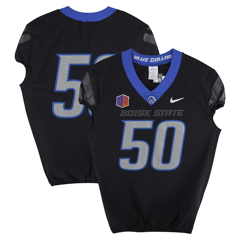Boise State Broncos Team-Issued #50 Black Nike Jersey from the Football Program - Size 44