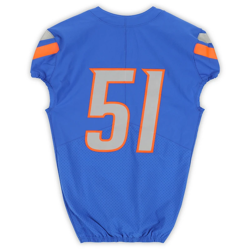 Boise State Broncos Team-Issued #51 Royal Nike Jersey from the Football Program - Size 42