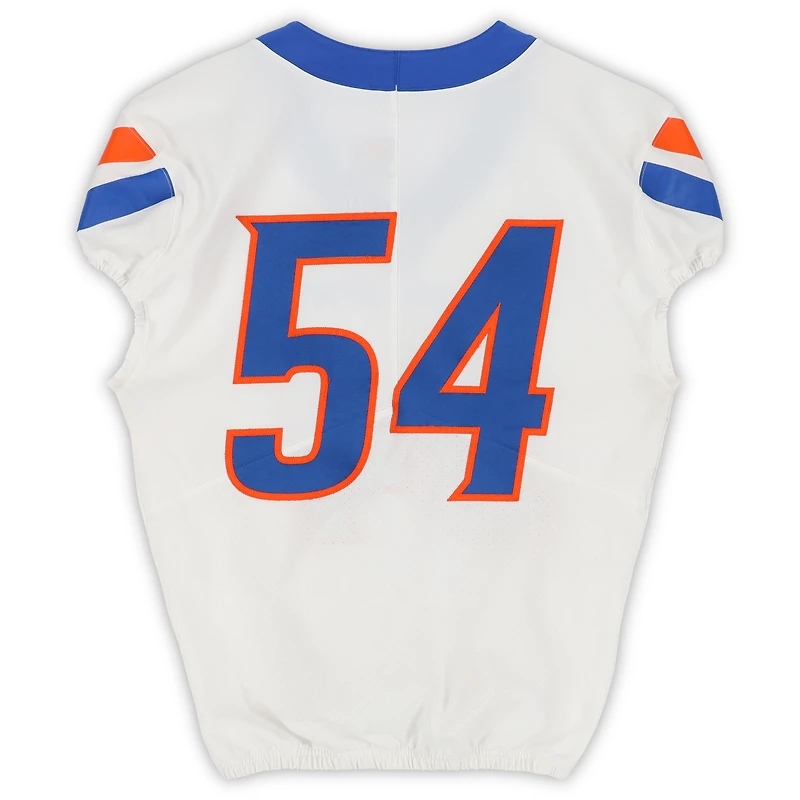 Boise State Broncos Team-Issued #54 White Nike Jersey from the Football Program - Size 44