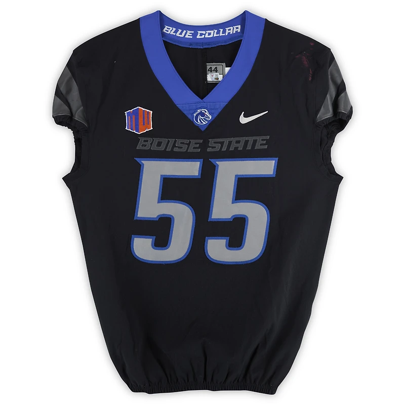 Boise State Broncos Team-Issued #55 Black Nike Jersey from the Football Program - Size 44