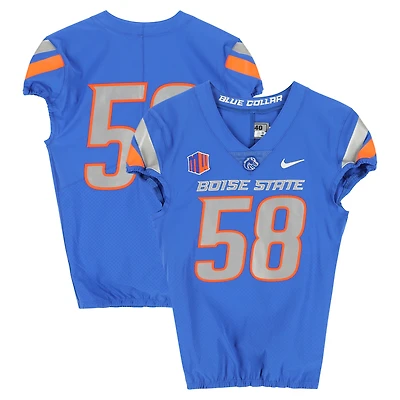 Boise State Broncos Team-Issued #58 Royal Nike Jersey from the Football Program - Size 40