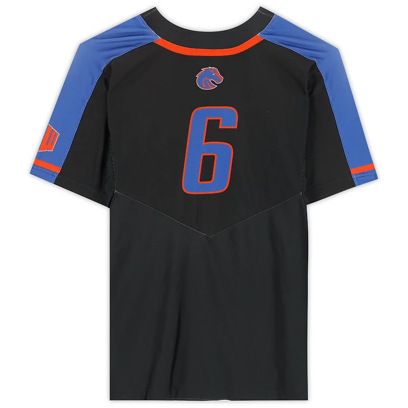Maillot noir numéro des Boise State Broncos émis par l'équipe du programme de softball
