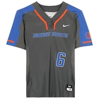 Boise State Broncos Team-Issued #6 Gray Jersey from the Softball Program - Size M
