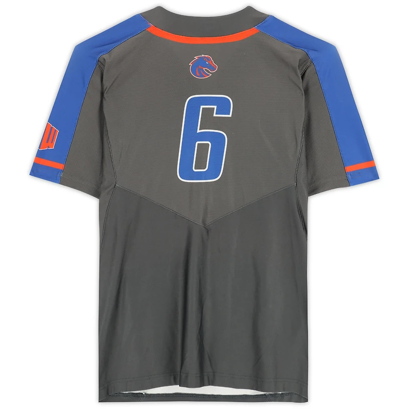 Boise State Broncos Team-Issued #6 Gray Jersey from the Softball Program - Size M