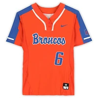 Maillot orange n°6 des Boise State Broncos émis par l'équipe du programme de softball - Taille M