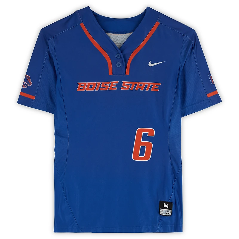 Boise State Broncos Team-Issued #6 Royal Jersey from the Softball Program - Size M