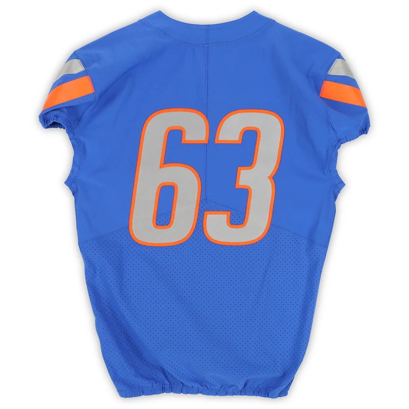 Boise State Broncos Team-Issued #63 Royal Nike Jersey from the Football Program - Size 44