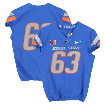 Boise State Broncos Team-Issued #63 Royal Nike Jersey from the Football Program - Size 44