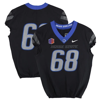 Boise State Broncos Team-Issued #68 Black Nike Jersey from the Football Program - Size 46