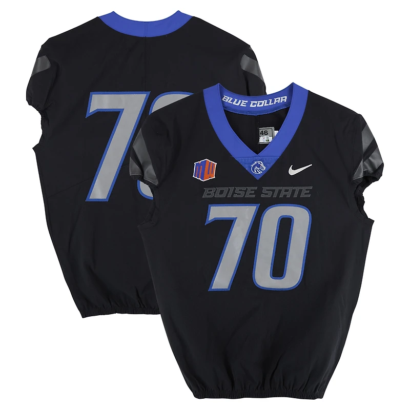 Boise State Broncos Team-Issued #70 Black Nike Jersey from the Football Program - Size 46