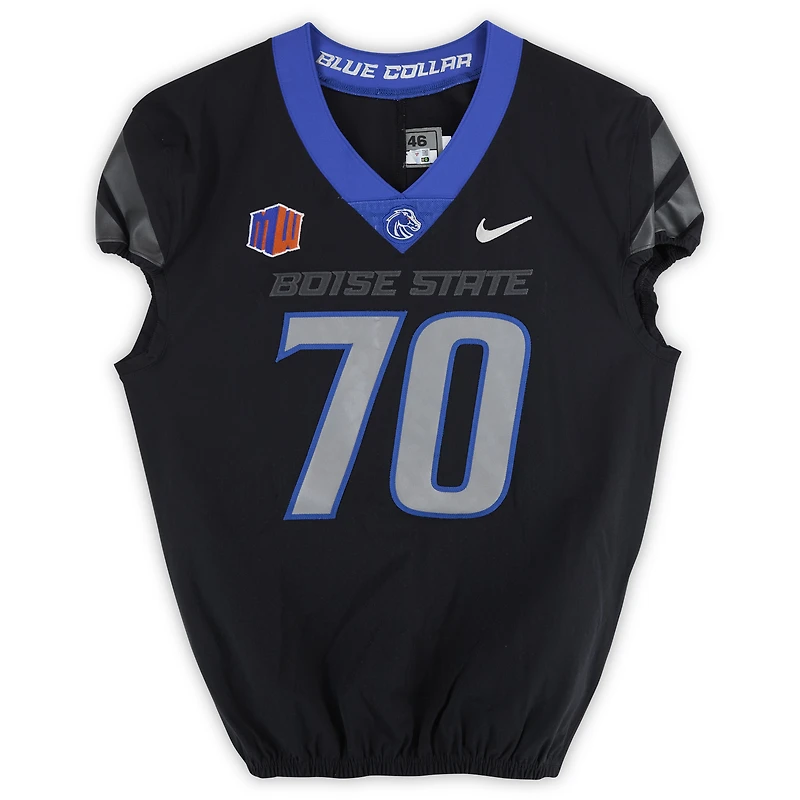 Boise State Broncos Team-Issued #70 Black Nike Jersey from the Football Program - Size 46