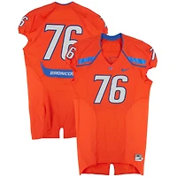 Boise State Broncos Team-Issued #76 Orange Nike Jersey from the 2009-12 NCAA Football Seasons - Size 48+4