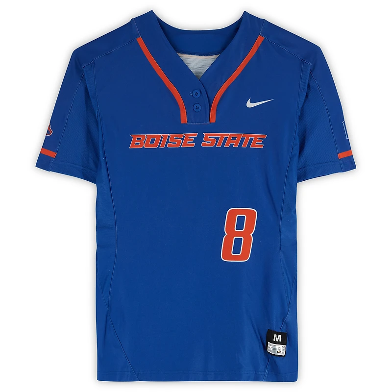 Boise State Broncos Team-Issued #8 Royal Jersey from the Softball Program - Size M