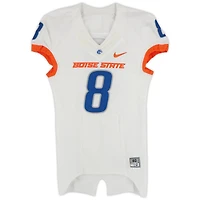 Boise State Broncos Team-Issued #8 White Nike Jersey from the 2015-23 NCAA Football Seasons - Size 40