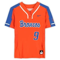 Boise State Broncos Team-Issued #9 Orange Jersey from the Softball Program - Size M