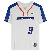 Boise State Broncos Team-Issued #9 White Jersey from the Softball Program - Size M