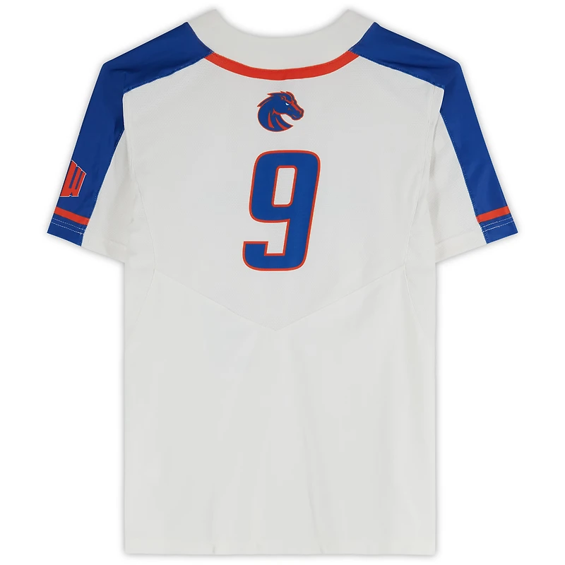 Boise State Broncos Team-Issued #9 White Jersey from the Softball Program - Size M
