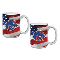 Ensemble de deux tasses Boise State Broncos de 44 cl (15 oz) style américain