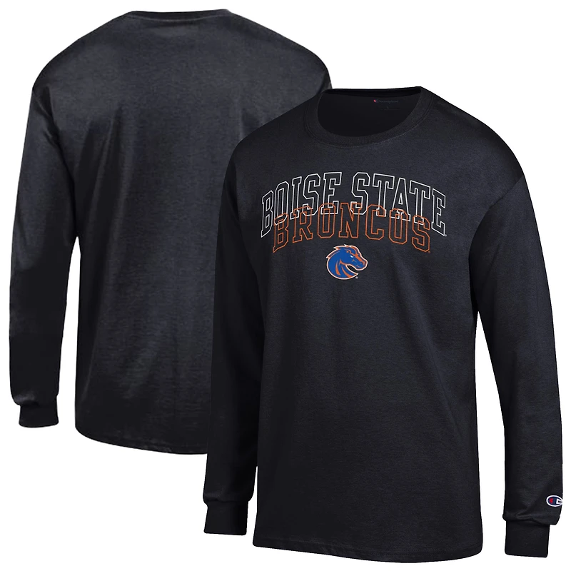 T-shirt à manches longues noir Champion Boise State Broncos pour hommes
