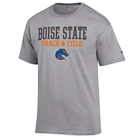 T-shirt gris Champion Track & Field Stack des Boise State Broncos pour homme