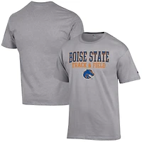 T-shirt gris Champion Track & Field Stack des Boise State Broncos pour homme