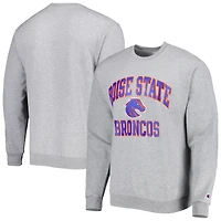 Sweat-shirt Champion gris chiné pour homme Boise State Broncos High Motor Pullover