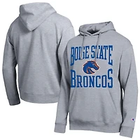Sweat à capuche Champion pour homme, gris chiné, des Boise State Broncos