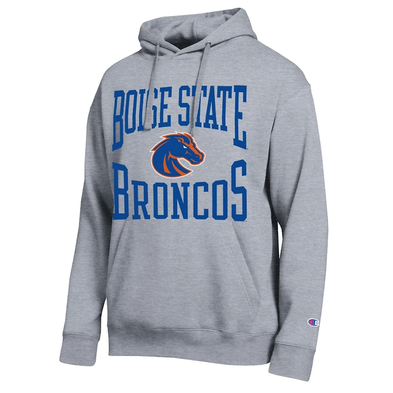 Men's Champion Heather Gray Boise State Broncos Team Hoodie