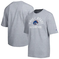 Men's Champion  Heather Gray Boise State Broncos Weathered Team T-Shirt