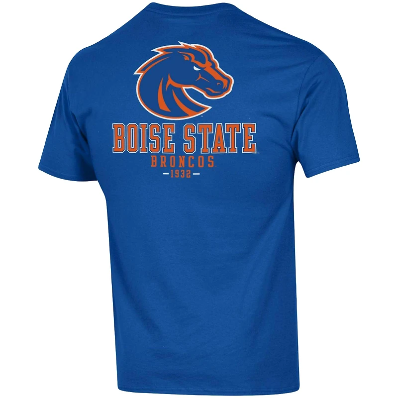 T-shirt Champion Royal Boise State Broncos Stack 2-Hit pour homme