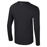T-shirt à manches longues Colosseum Black Boise State Broncos Color Pop Active Blend 2-Hit pour hommes