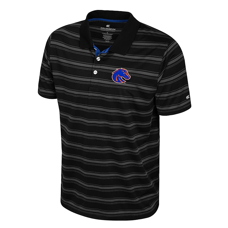 Polo Colosseum noir pour homme des Boise State Broncos Milk Steak