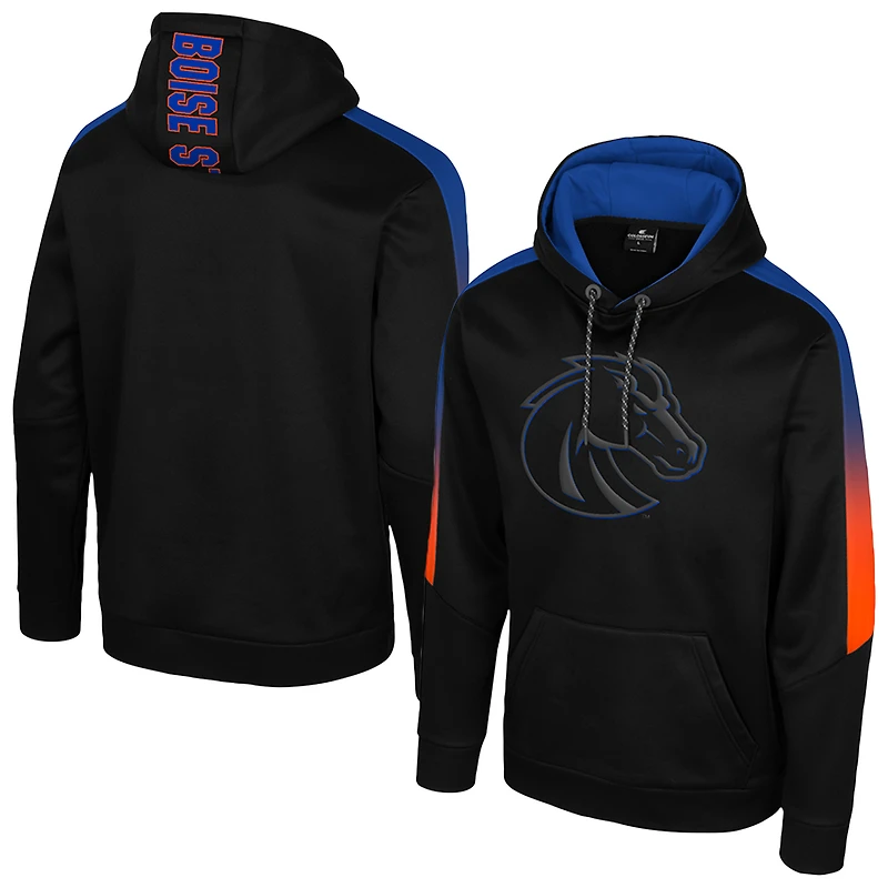 Sweat à capuche noir Colosseum The Gang Blackout pour homme, Boise State Broncos