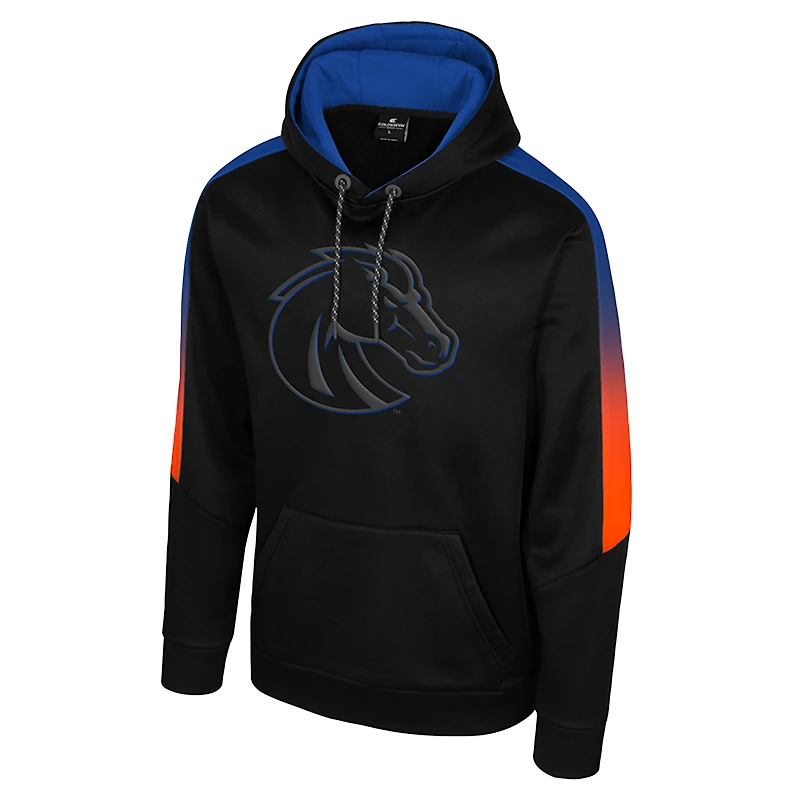 Sweat à capuche noir Colosseum The Gang Blackout pour homme, Boise State Broncos