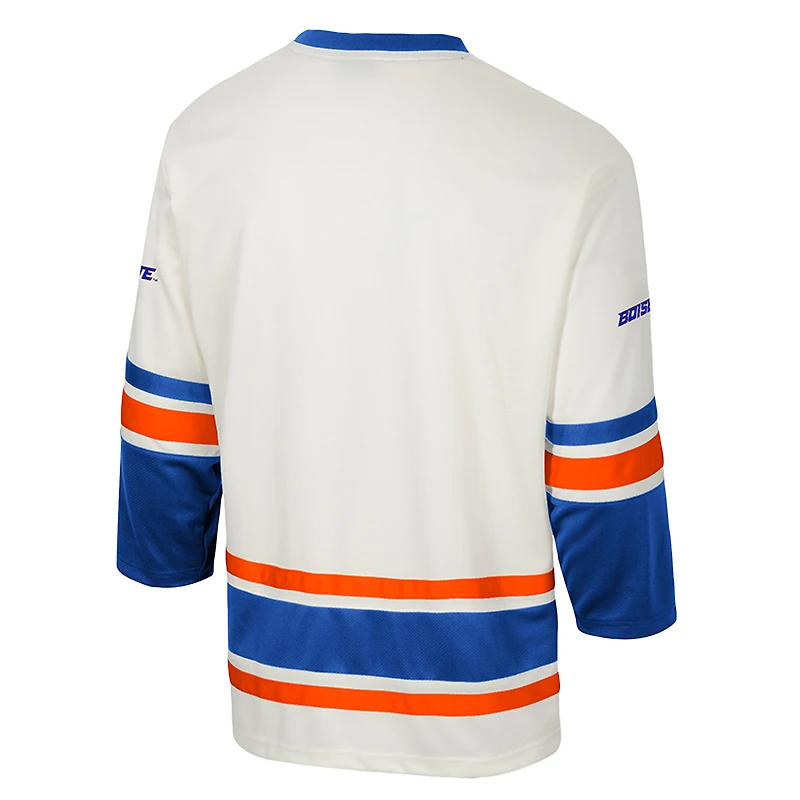 Men's Colosseum Cream Boise State Broncos Puck Proud Fashion Hockey Jersey