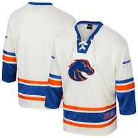 Maillot de hockey tendance Colosseum Cream pour homme des Boise State Broncos Puck Proud