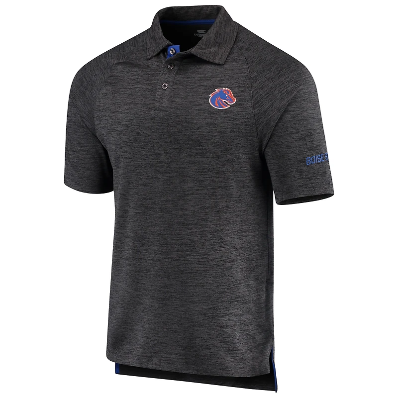 Polo en duvet Colosseum Heathered Black Boise State Broncos pour homme